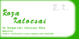 roza kalocsai business card